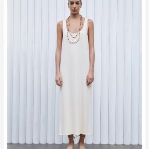 ZARA LONG STRAPPY DRESS Soft Knit size Large